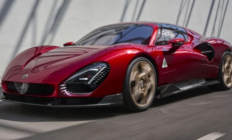 Alfa Romeo 33 Stradale supercar unveiled with V6 and EV options