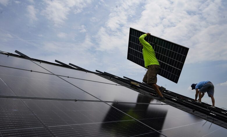Landmark climate law drives US energy transition, but hurdles remain : NPR