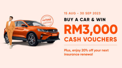 Buy a car from myTukar Certified and win a RM3,000 cash voucher and 20% motor insurance renewal