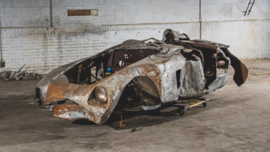Burnt-Out Crumpled Ferrari 500 Mondial Sold For $1.8 Million