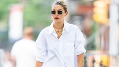 Gigi Hadid Wore a Perfect White-Shirt-and-Ballet-Flats Look