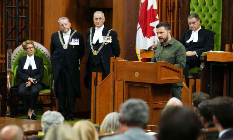 Zelensky, in Ottawa, Thanks Canadian Lawmakers for Unwavering Support