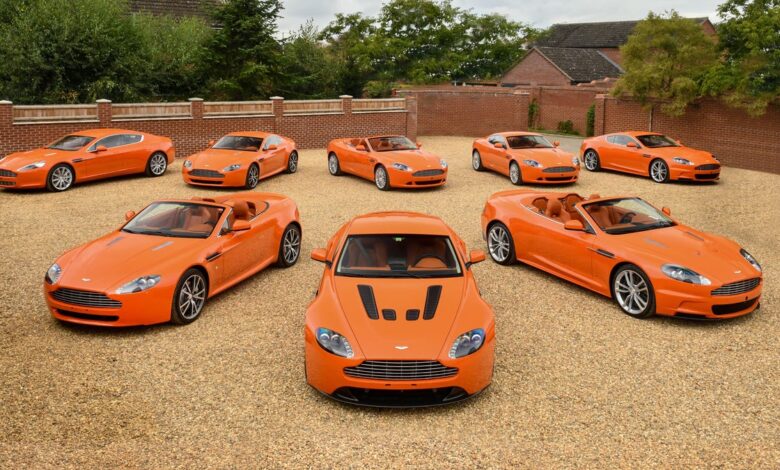 For Almost $500K, These Orange Aston Martins Can Be Your Whole Personality