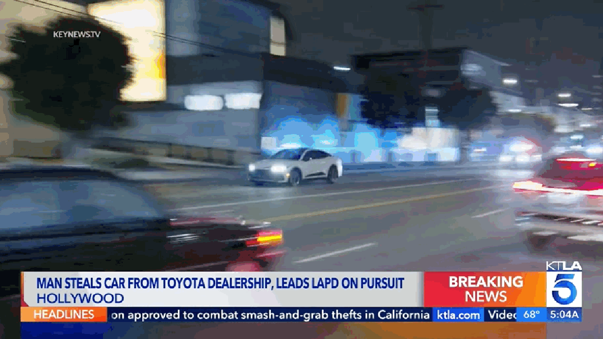 Toyota Crown Goes On Ride Of Its Life As A Burglary Suspect's Getaway Vehicle