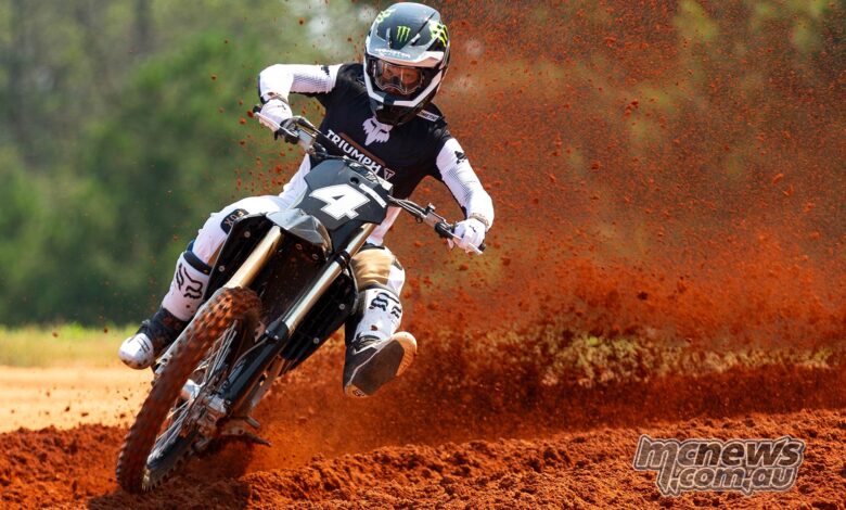 Ricky Carmichael rides Triumph MX bike in new action video