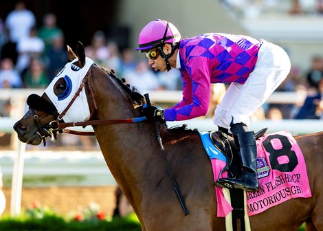 Motorious Punches Breeders' Cup Ticket in Green Flash