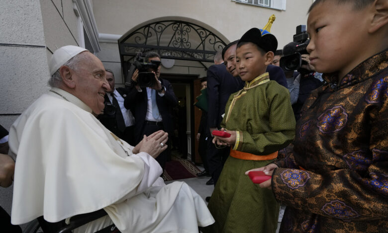 Francis opens a homeless clinic on the 1st papal visit to Mongolia : NPR