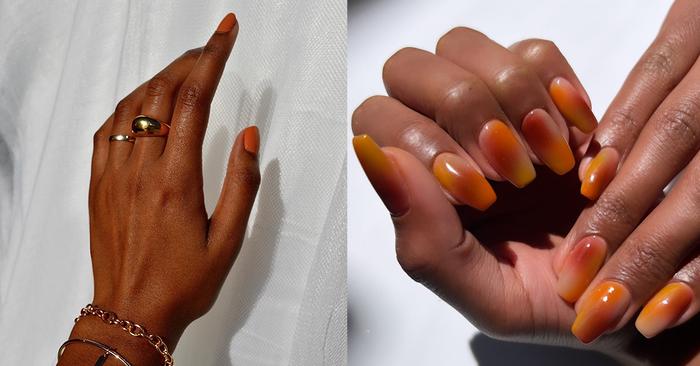 Suddenly the Burnt-Orange Nail Trend Is Everywhere I Look