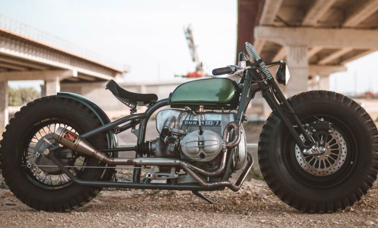 This Upcycled BMW R80 bobber is a real-life Tonka toy