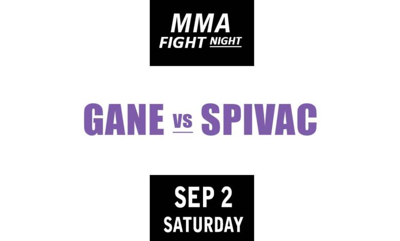 Ciryl Gane vs Sergey Spivak full fight video UFC Fight Night 226 poster by ATBF