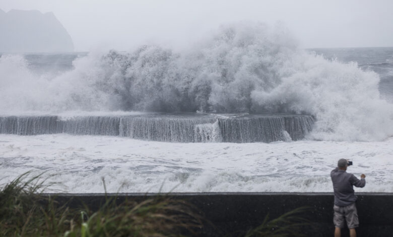 Taiwan suspends work, transport and classes as Typhoon Haikui slams the island : NPR