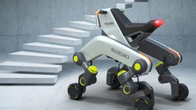The Suzuki MOQBA Concept Is A Little Motorcycle That Can Walk Up Stairs And I Want To Ride It