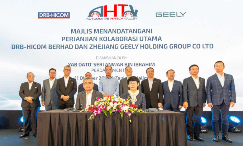 DRB-Hicom, Geely set framework, mutual commitment for Automotive Hi-Tech Valley (AHTV) Tanjong Malim