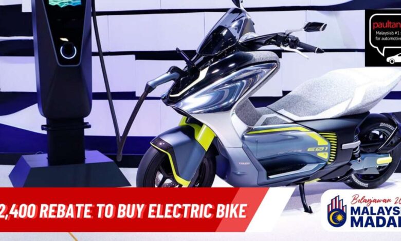Budget 2024: RM2,400 to encourage e-bike ownership