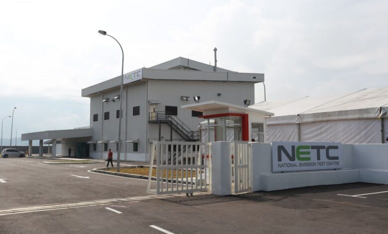 What will the National Emission Test Centre (NETC) in Rawang do in the EV age with zero (tailpipe) gases?
