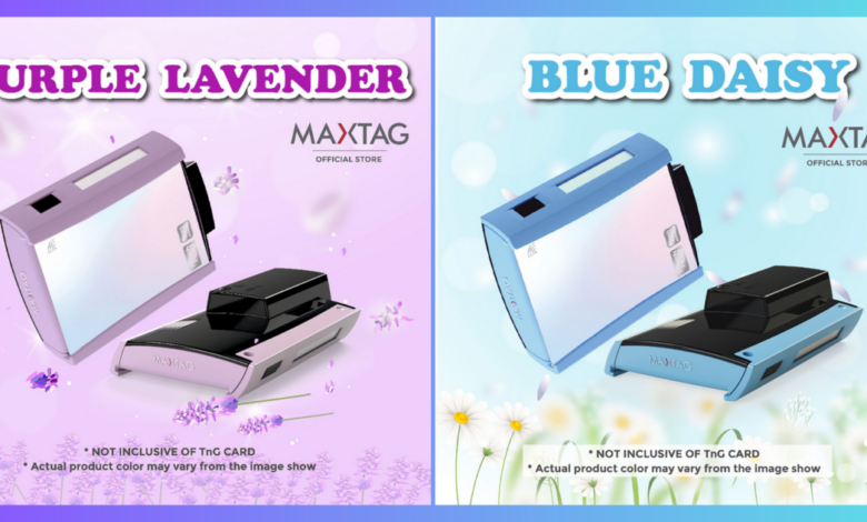 MaxTag's new Blue Daisy and Purple Lavender SmartTAG devices - new colours to match your car