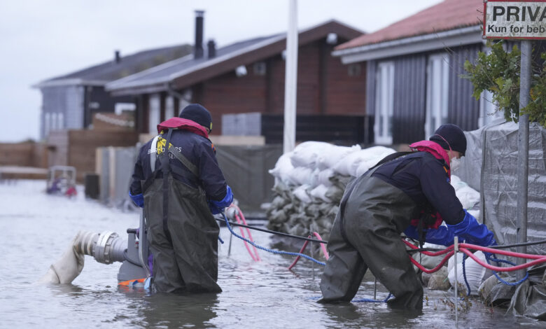 Gale-force winds and floods strike northern Europe : NPR