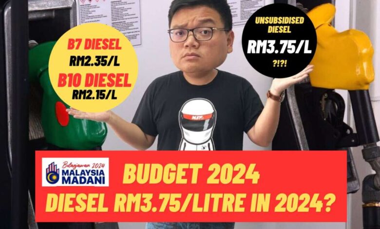Budget 2024: Targeted subsidy for diesel in phases – current market price is RM3.75 for private users