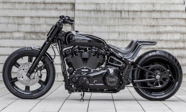 Classic Fighter: A punchy custom Street Bob by One Way Machine