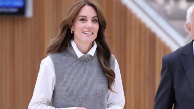 Kate Middleton Wore an Autumn Sweater-Vest-and-Shirt Look