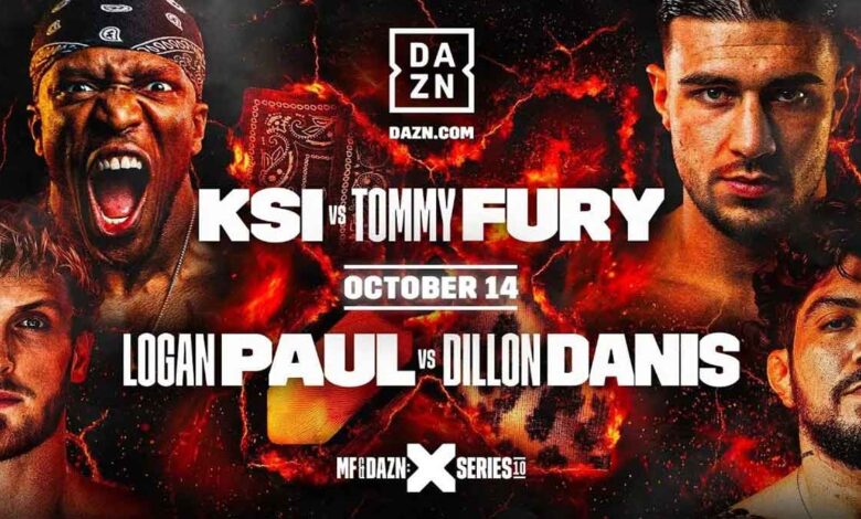 KSI vs Tommy Fury full fight video poster 2023-10-14