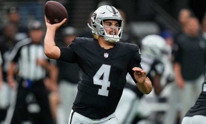 Sources - Raiders rookie QB Aidan O'Connell to start vs. Chargers