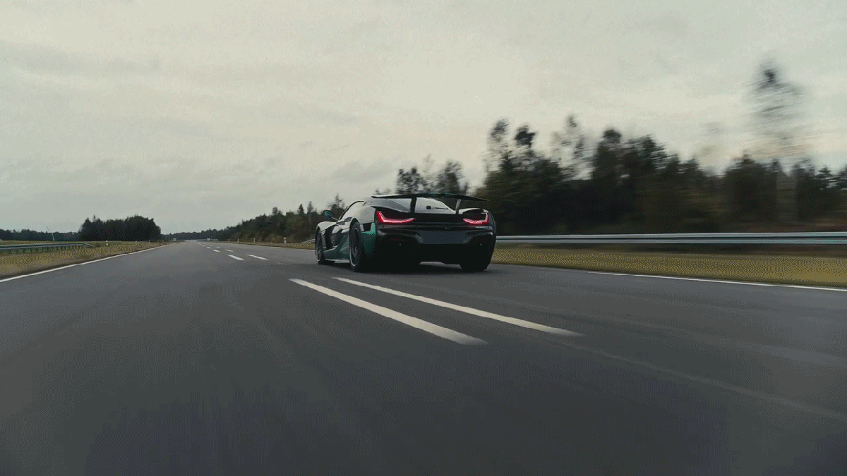 Watch A Rimac Nevera Set A New Top Speed Record In Reverse