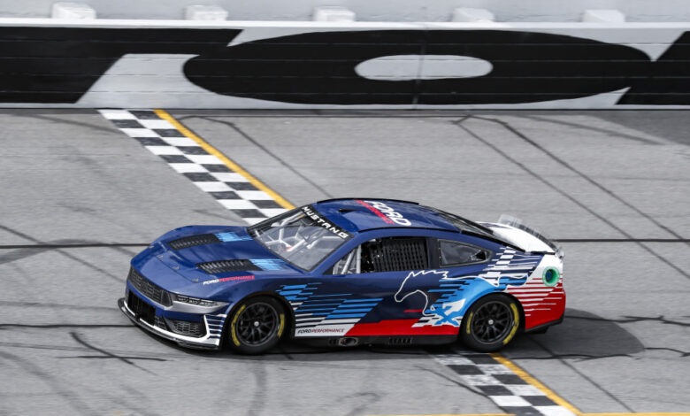 Ford reveals Dark Horse themed 2024 NASCAR Cup Series Mustang