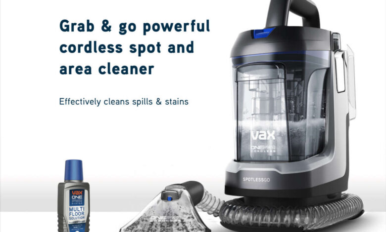 Vax ONEPWR SpotlessGo portable washer – cleans spills and stains in your car, without the cord
