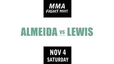 Jailton Almeida vs Derrick Lewis full fight video UFC Fight Night 231 poster by ATBF