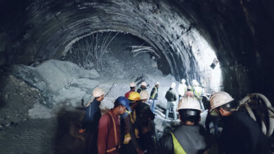 Rescuers scramble to reach workers trapped in a tunnel in India : NPR