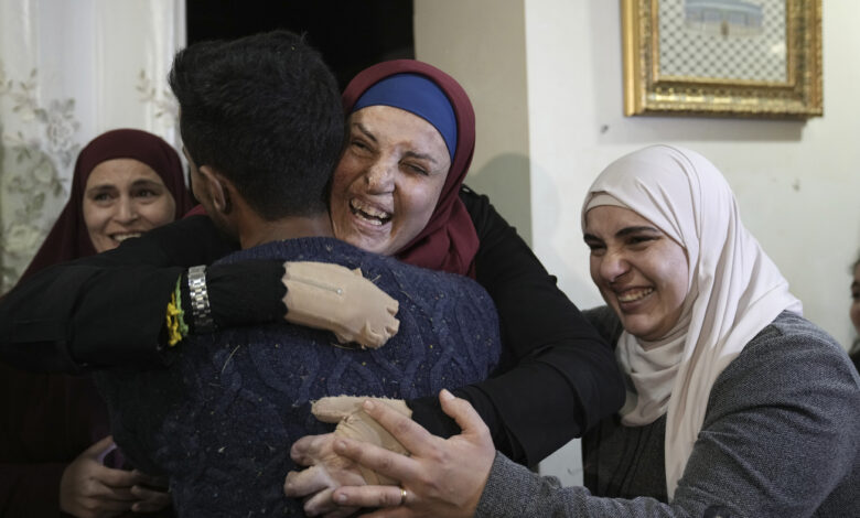 emotional scenes as Israel and Hamas trade hostages for prisoners : The Picture Show : NPR