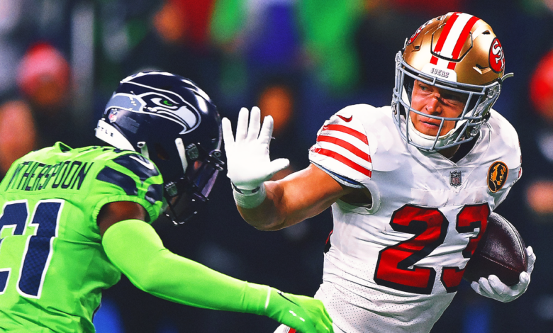 Christian McCaffrey’s big first-half carries NFC West-leading 49ers to 31-13 victory over Seahawks