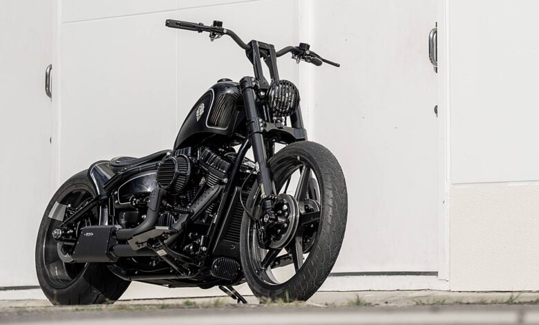 Sovereign Raven: A custom Harley Fat Boy by Rough Crafts