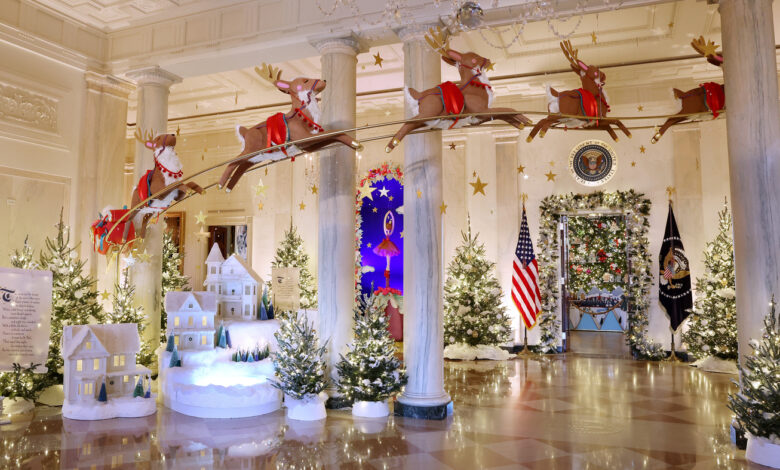 First Lady Jill Biden unveils this year's White House Christmas decorations : NPR