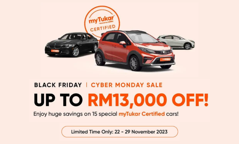 myTukar's Black Friday Cyber Monday Sale - 15 special myTukar Certified cars up to RM13,000 off!