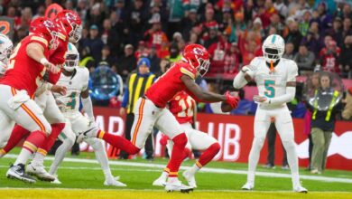 Chiefs' Rashee Rice evades Dolphins for first score in Frankfurt