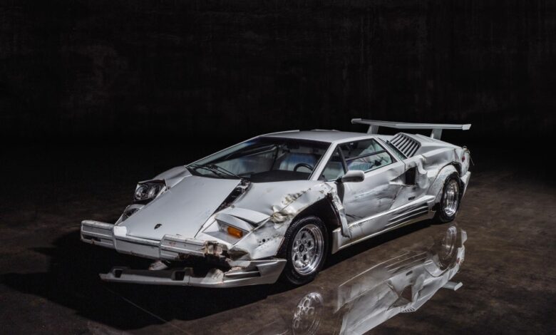 Second, smashed 1989 Lamborghini Countach from 'Wolf of Wall Street' to be auctioned