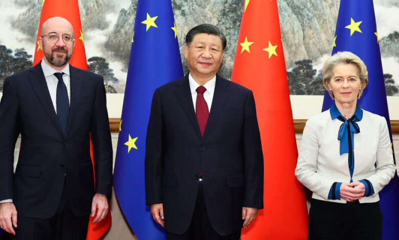 China and E.U. Leaders Meet as Tensions Rise over Russia