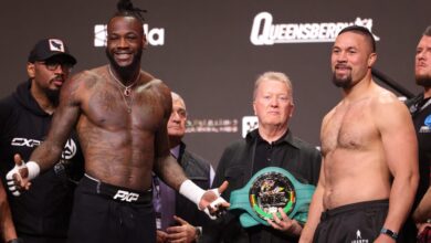Deontay Wilder, Anthony Joshua weigh in for their fights