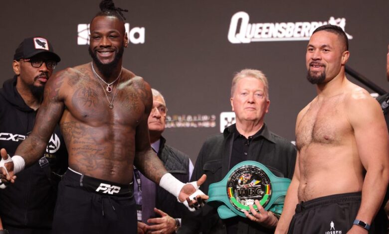 Deontay Wilder, Anthony Joshua weigh in for their fights