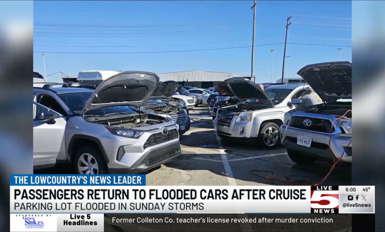 Carnival Cruise Passengers Return To Cars Destroyed By Storm