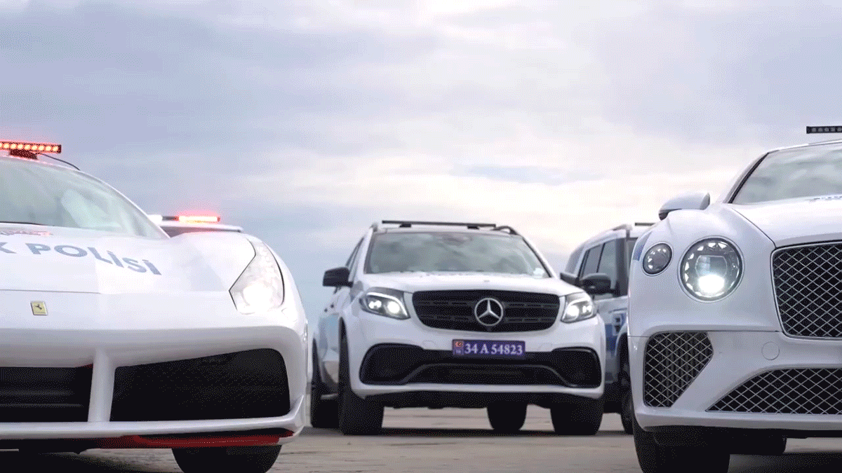 Turkish Police Convert Drug Trafficker's $3.5 Million Sports Car Fleet For Patrol Use