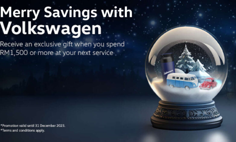 Merry Savings with Volkswagen – free merchandise with RM1,500 spend, only available on VW Cares app