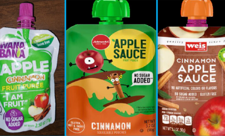 The FDA is investigating whether lead in applesauce pouches was deliberately added : NPR