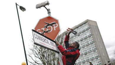 Suspected Banksy stop sign thieves arrested in London : NPR