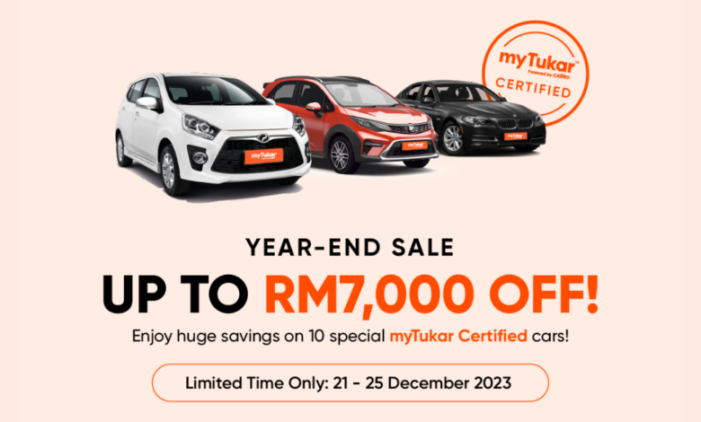 myTukar’s Year-End 2023 Sale – a selection of 10 special myTukar Certified cars up to RM7,000 off!