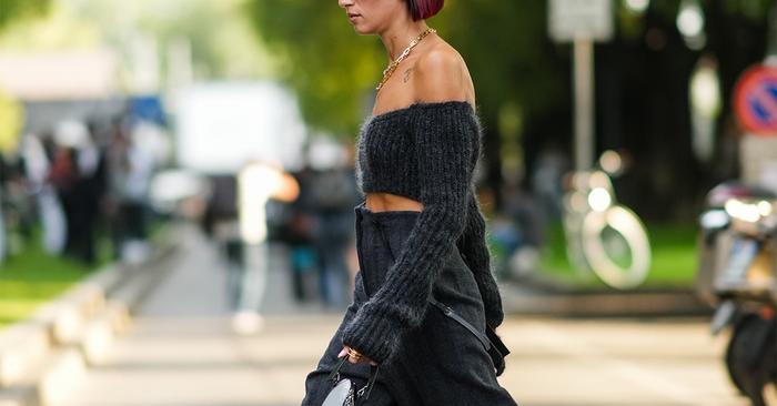 The Off-the-Shoulder Knit Sweater Trend Is Making a Comeback