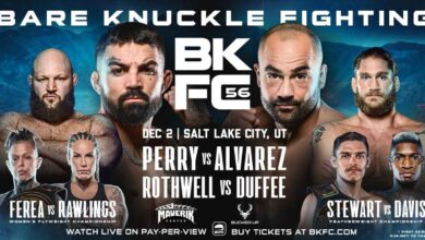Mike Perry vs Eddie Alvarez full fight video BKFC 56 poster