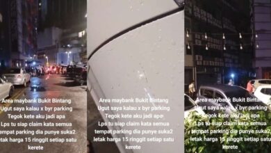Driver refuses to pay RM15 to jaga kereta for public parking space in KL, comes back to a scratched car